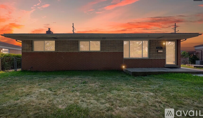A house with a sunset in the background and the word "available" on the bottom right.