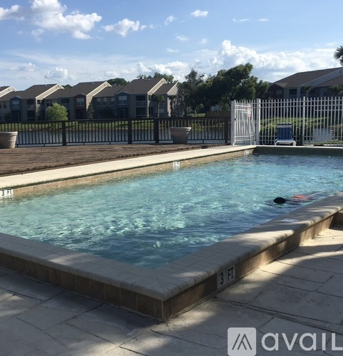 A swimming pool with a depth of 3 feet.
