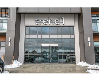 A storefront with the word "trend" on it.