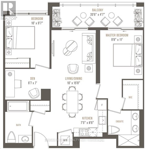 A black and white floor plan of a house with labeled rooms.