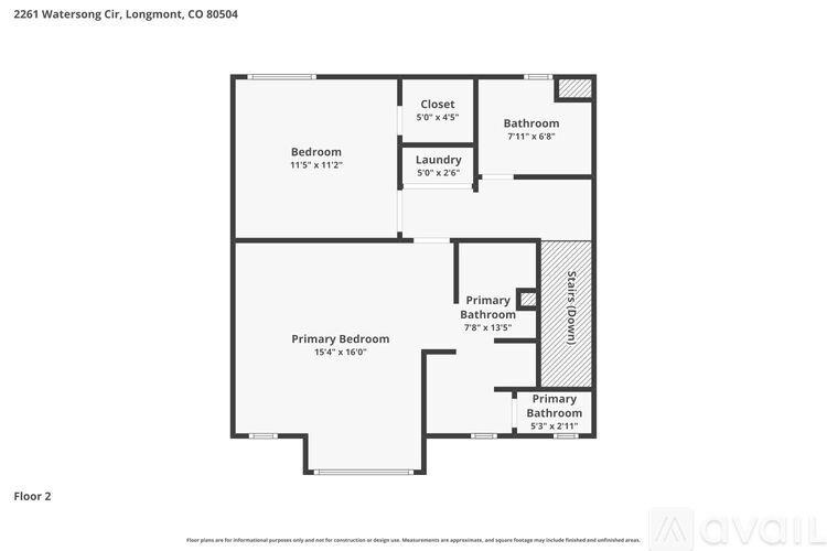 A floor plan for a home with a primary bedroom, bathroom, and closet.