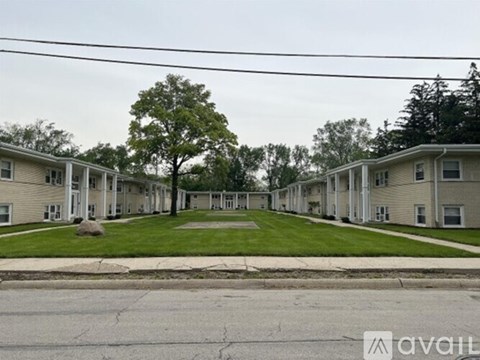 A row of houses with a tree in the middle.