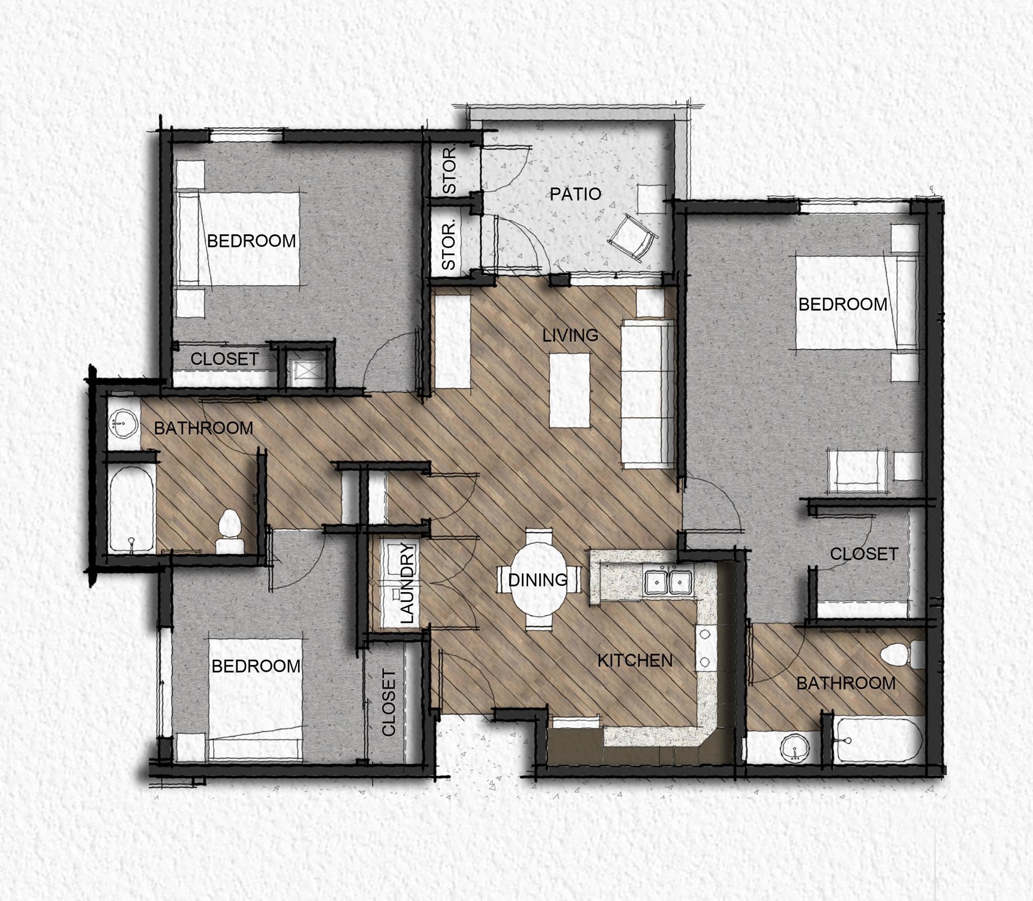 Three Bedroom