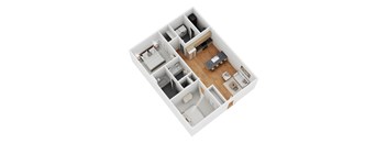 2 Bedrooms, 1 Bathroom