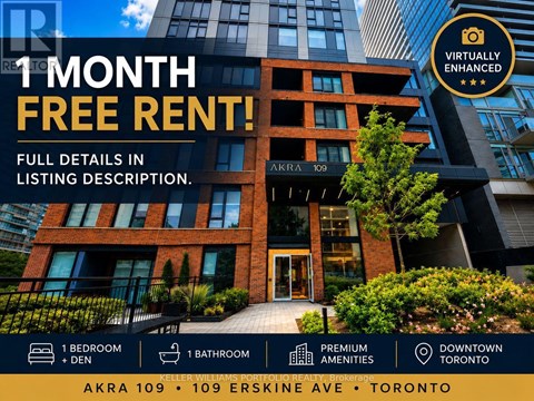 A building advertisement for a free one month rent.