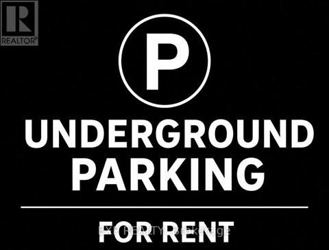 A sign advertising underground parking for rent.
