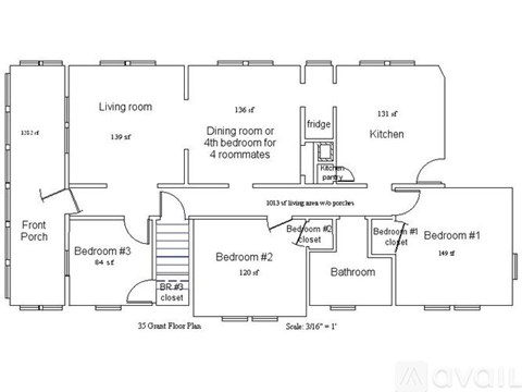 35 Grant Avenue 3 Beds Apartment for Rent