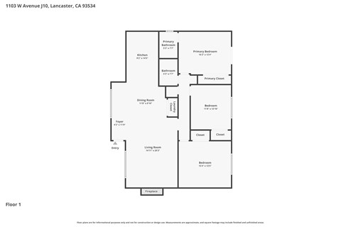 1103 W Avenue J10 3 Beds Apartment for Rent