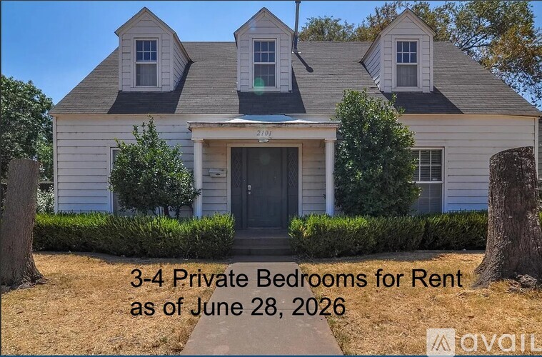 A house with 3-4 private bedrooms is available for rent.