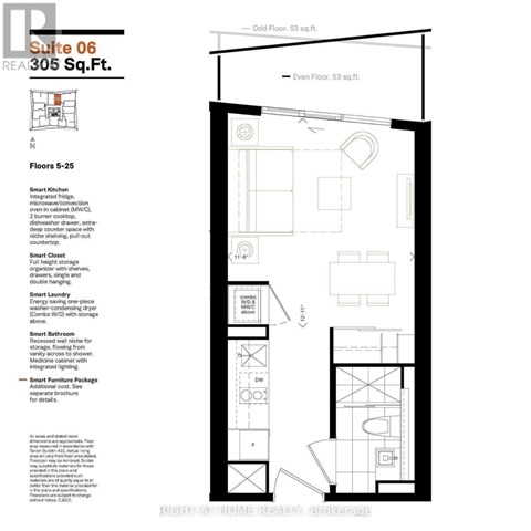 A floor plan for Suite 06 in the REA305 building.