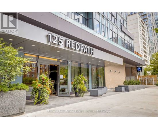 The front of a building with the sign 125 Redpath on it.