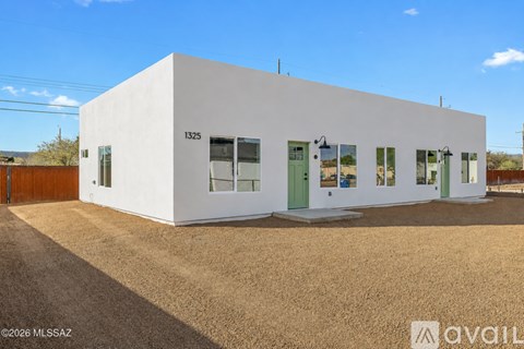 A white building with the number 1325 on it.