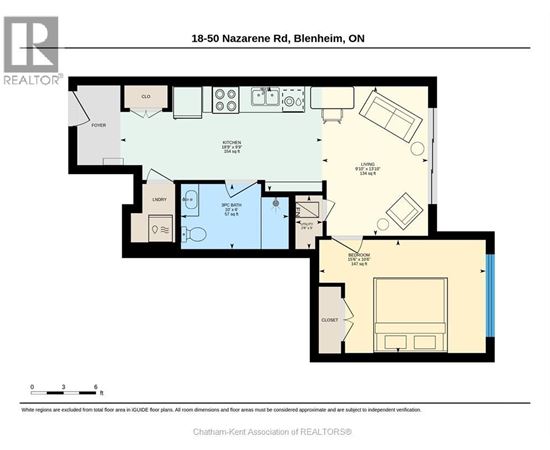 A floor plan for a property at 18-50 Nazarene Rd, Blenheim, ON is presented.