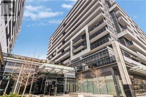 The Agency Brokerage is a modern building with a glass facade.