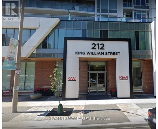 The front of a building with the number 212 and the name King William Street on it.