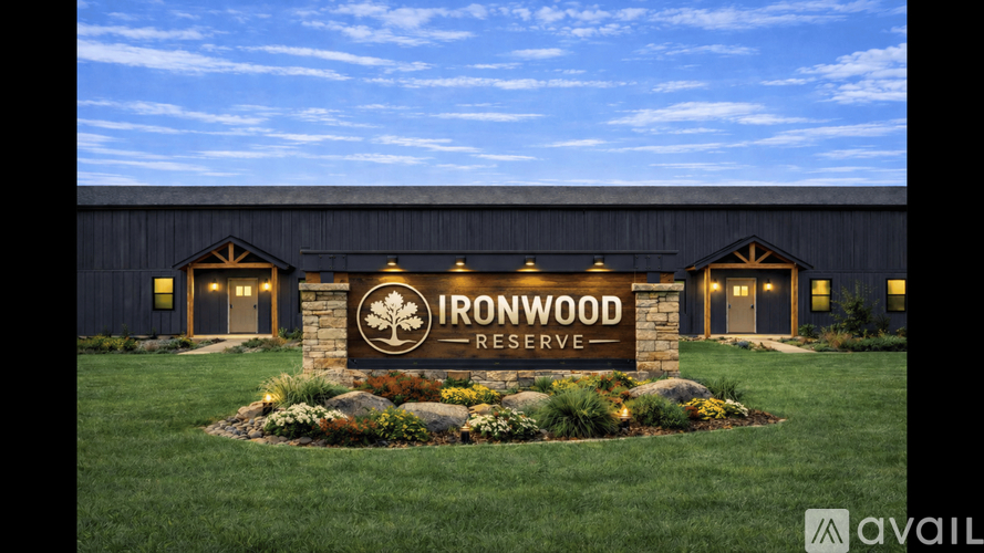 The Ironwood Reserve sign is displayed in front of a building.