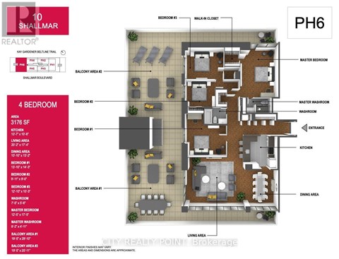 PH6 - 10 SHALLMAR BOULEVARD 4 Beds Apartment for Rent