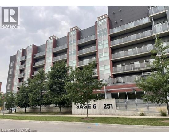 A multi-story apartment building with the sign "Sage 6 251" on the front.