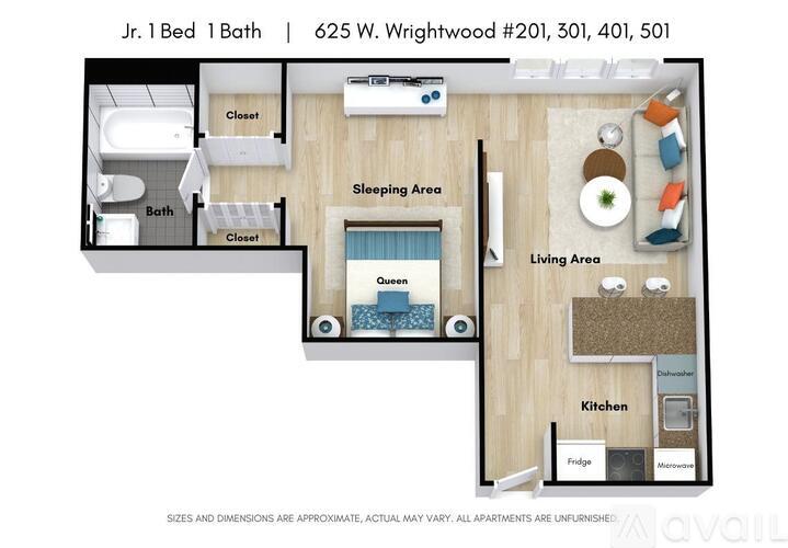 625 W Wrightwood Ave Studio Condo for Rent - Photo gallery 2