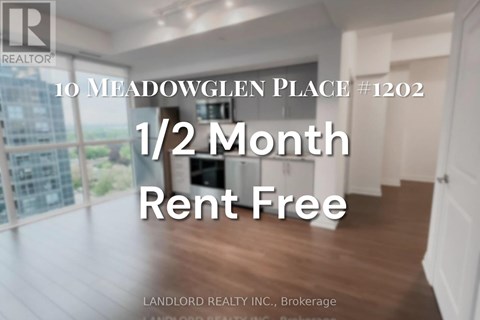A brochure for a 1/2 month rent free offer at 10 Meadowglen Place.