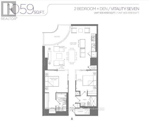 A floor plan for a 2 bedroom apartment is displayed.