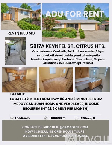 5817A Keyntel Street 1 Apartment for Rent