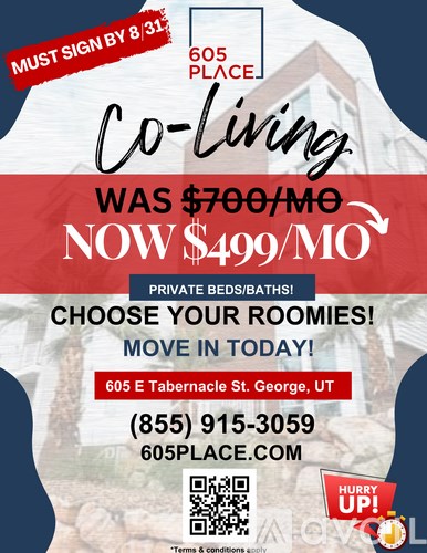 605 E Tabernacle St 1 Apartment for Rent