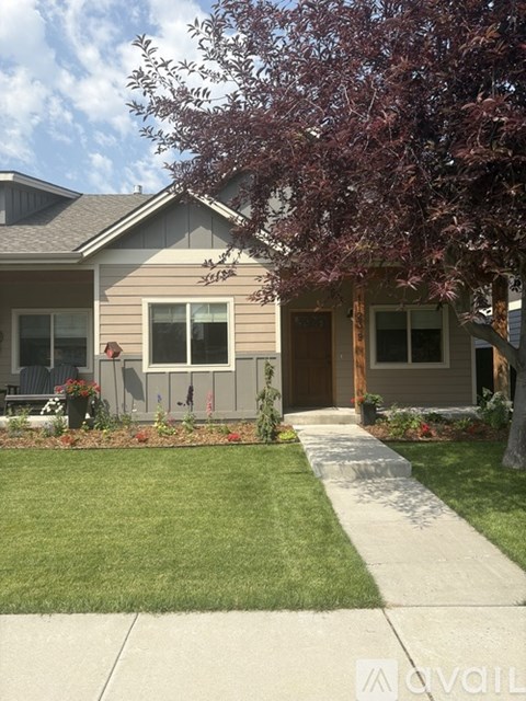 A house with a brown door and a brown window.