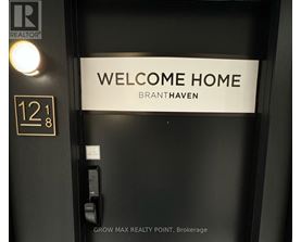 A door with a sign that says "Welcome Home Brant Haven" on it.