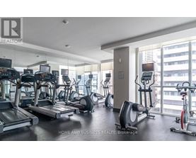 A gym with treadmills, elliptical machines, and other exercise equipment.