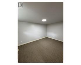 A room with a carpeted floor and white walls.