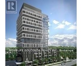 A rendering of a building with the logo of Homelife Golconda Realty Inc. Brokerage on it.