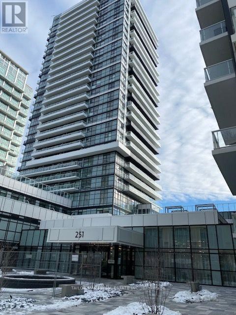 A tall building with the number 251 on it.
