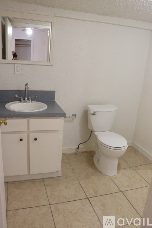A bathroom with a toilet and sink.