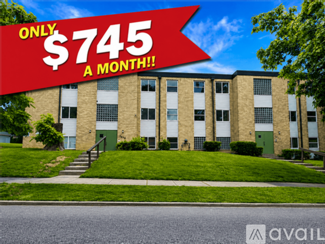 A red banner with "$745 A MONTH!!" is superimposed on an image of a building.