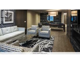 A party room with a pool table and a couch.
