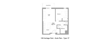 1 Bedroom, 1 Bathroom Corner