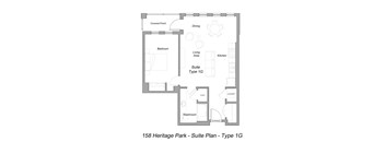 1 Bedroom, 1 Bathroom 770