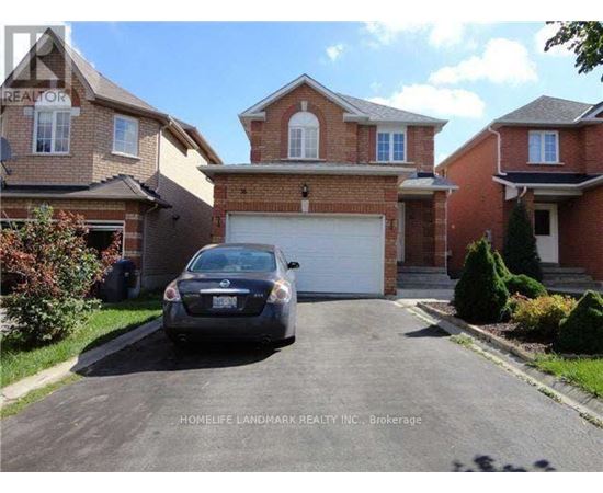 A car is parked in front of a house with a sign that says "HOMELIFE LANDMARK REALTY INC. Brokerage".