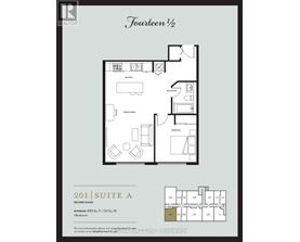 A real estate floor plan for a 201 Suite A property.