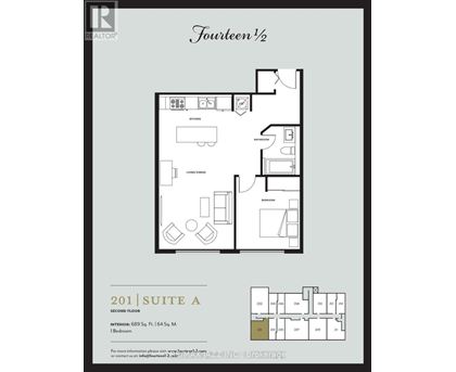 A real estate floor plan for a 201 Suite A property.
