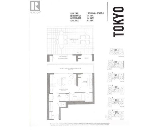 A floor plan for a suite type apartment in Tokyo is shown.