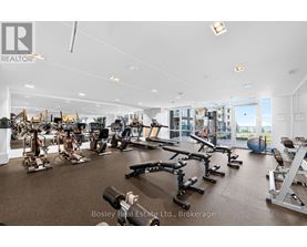 A spacious gym with a variety of exercise equipment.