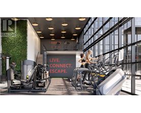 A gym with a green wall and a sign that says "Live. Connect. Escape."