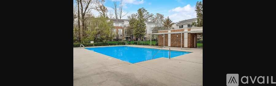 A swimming pool in a residential area.