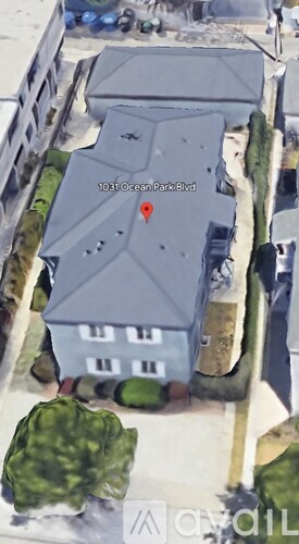 A street view of a building at 1031 Ocean Park Blvd.