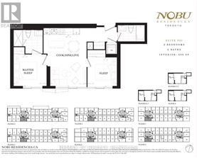 A floor plan for a suite in a building called NOBU Residences in Toronto.