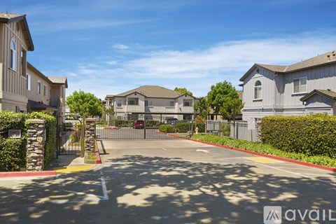 A sunny day at a gated residential community.