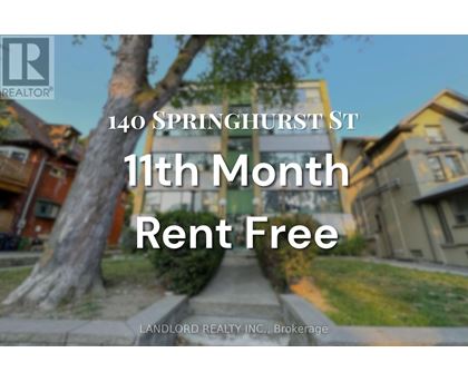 A sign advertising a 11th month rent free offer from Landlord Realty Inc.