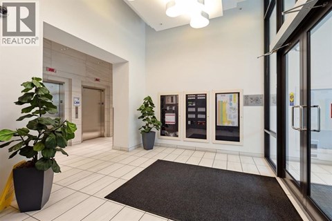 A hallway with a sign that says REALTOR.